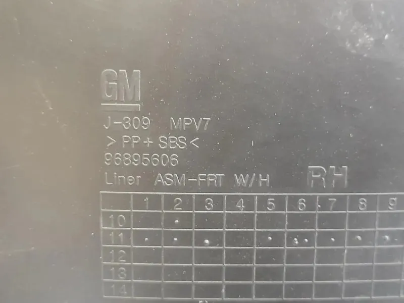 Parasassi Passaruota Interno ANT DX 96895606 Chevrolet Orlando 2011