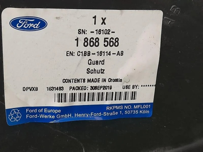 Parasassi Passaruota Interno ANT DX 1868568 Ford Fiesta VI 2008