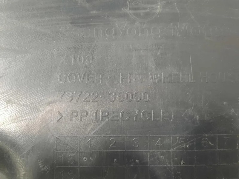 Parasassi Passaruota Interno ANT DX 79721-35000 Ssangyong Tivoli 2015