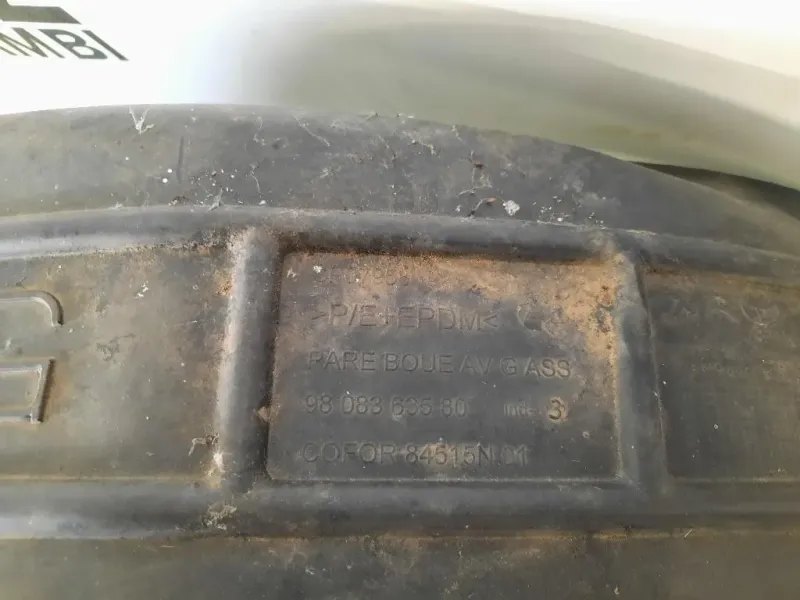 Parasassi Passaruota Interno ANT SX 9808363580 Citroen Jumpy IV 2016