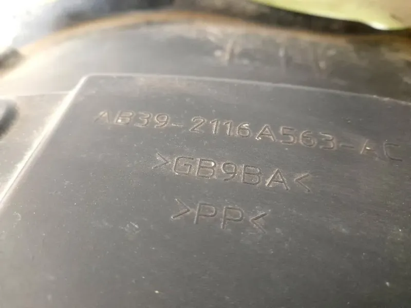 Parasassi Passaruota Interno ANT SX AB392116A563AC Ford Ranger IV 2012