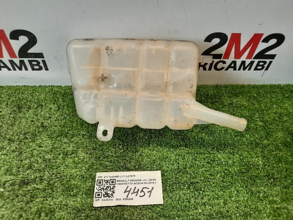 Vaschetta Acqua 217104048R 217102781R Renault Mégane IV 2016