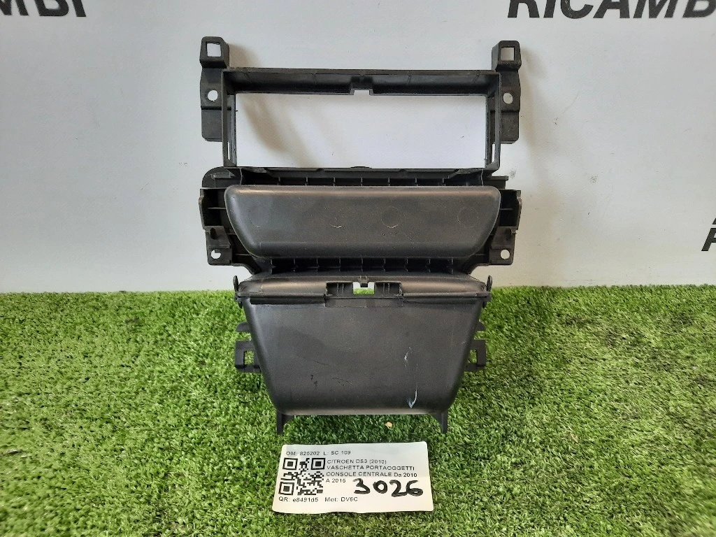 Vaschetta Portaoggetti Console Centrale 825202 Citroen DS3 2010