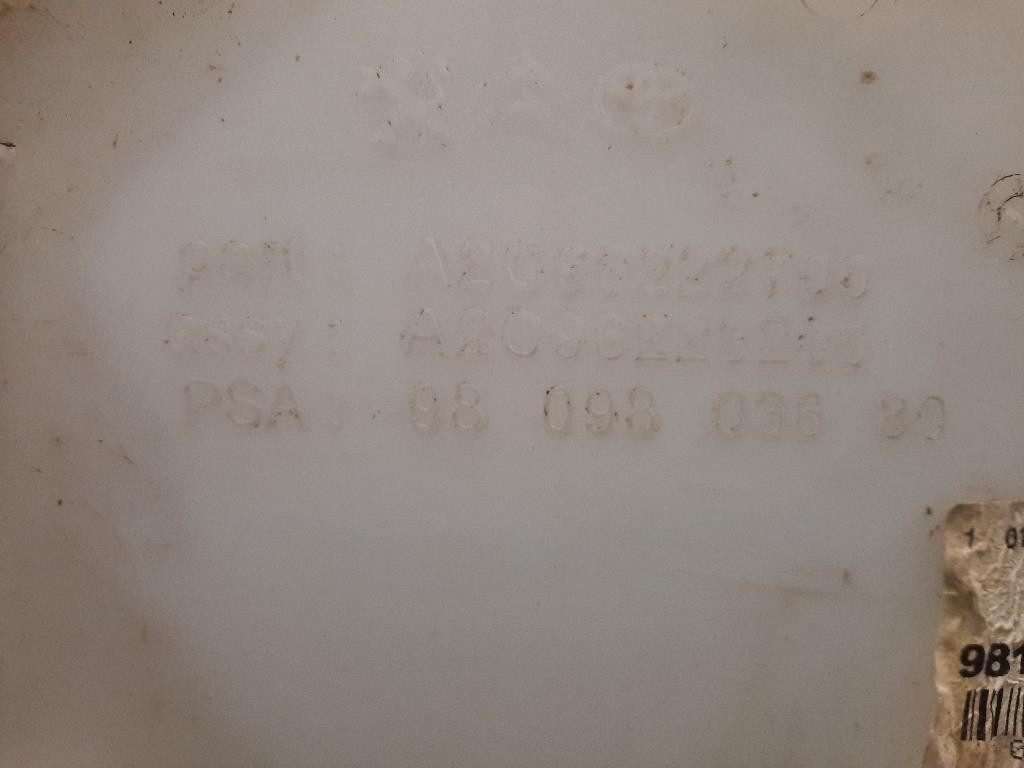 Vaschetta Tergicristalli 9809803680 Citroen Jumpy IV 2016