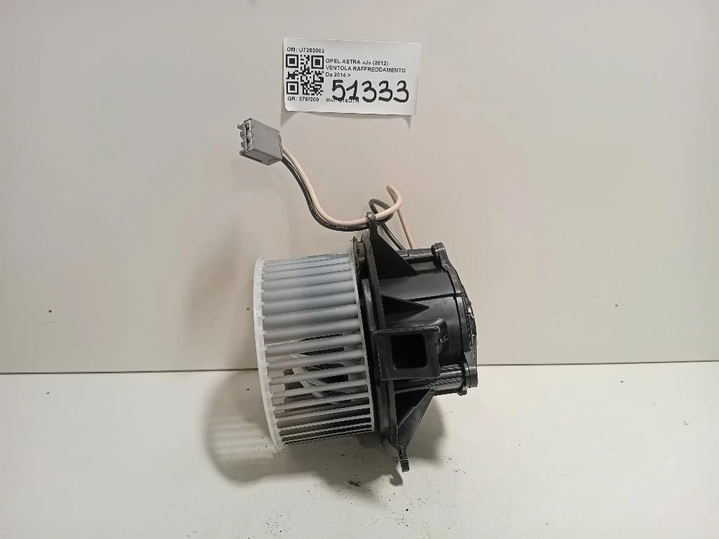 Ventola Raffreddamento U7253002 Opel Astra J 2012