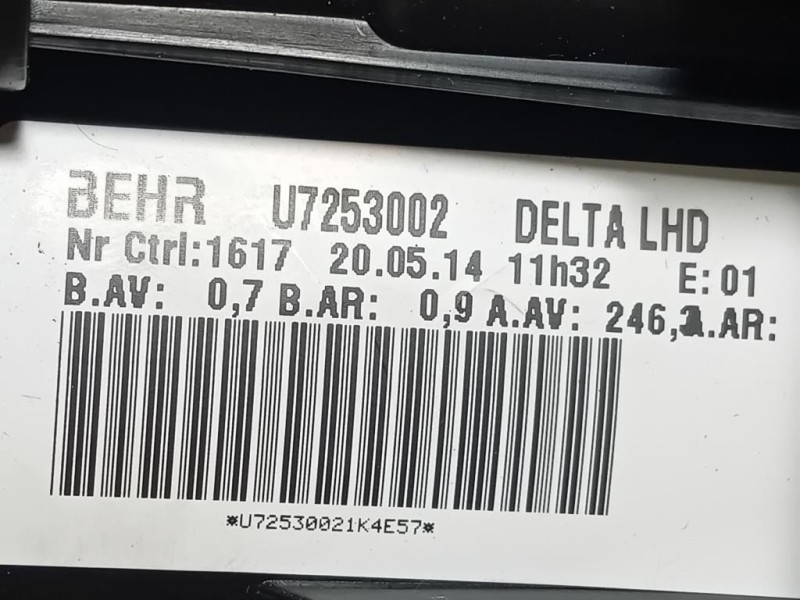 Ventola Raffreddamento U7253002 Opel Astra J 2012