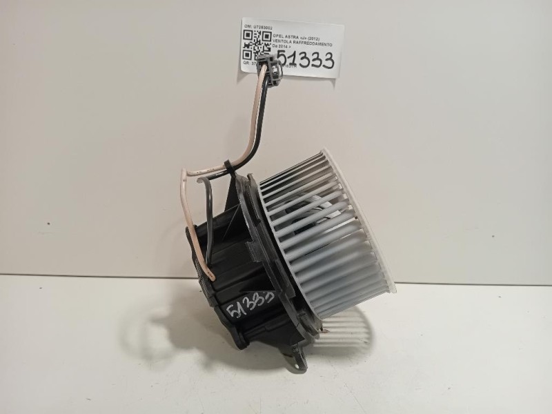 Ventola Raffreddamento U7253002 Opel Astra J 2012