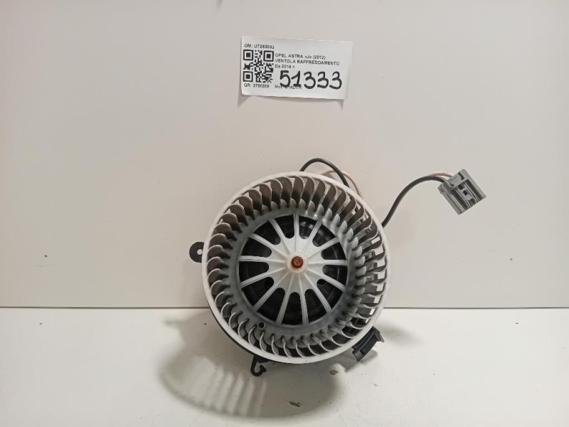 Ventola Raffreddamento U7253002 Opel Astra J 2012