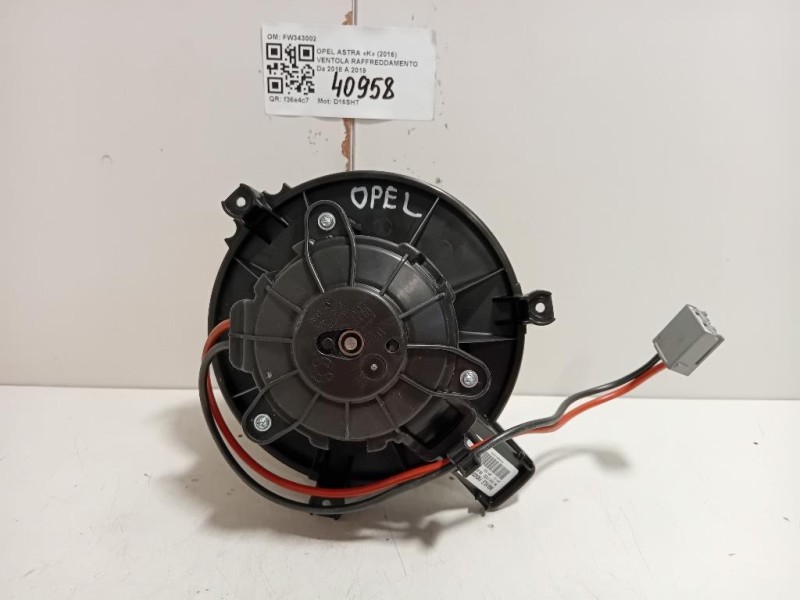 Ventola Raffreddamento FW343002 Opel Astra K 2016