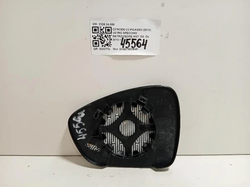 Vetro Specchio Retrovisore ANT DX 232634056 Citroen C3 Picasso 2013