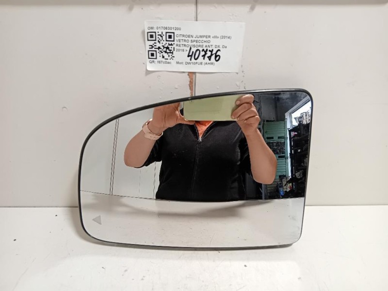 Vetro Specchio Retrovisore ANT DX 01706301200 Citroen Jumper III 2014