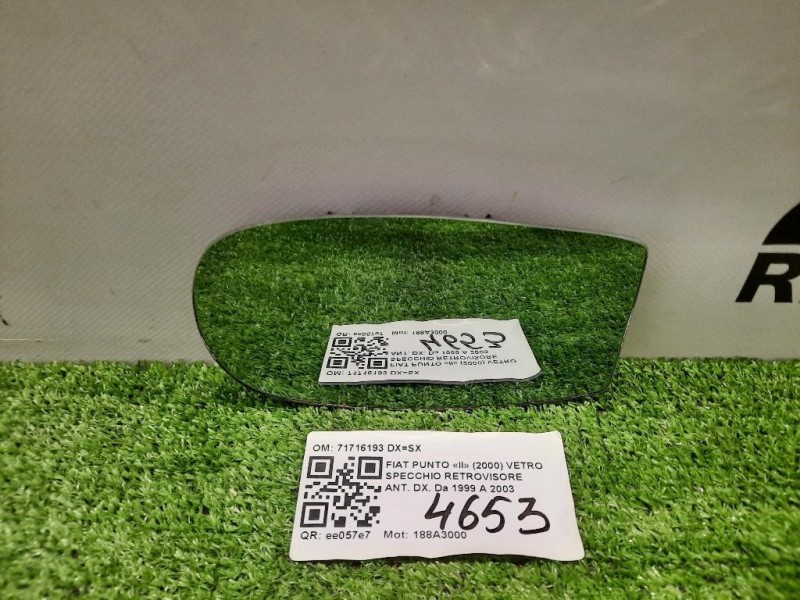 Vetro Specchio Retrovisore ANT DX 71716193 DXSX Fiat Punto II 2000