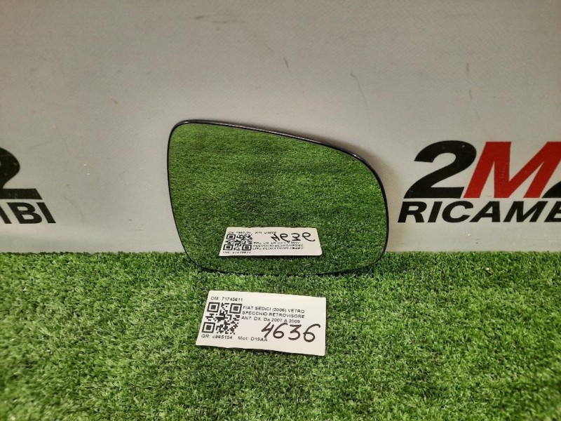 Vetro Specchio Retrovisore ANT DX 71743611 Fiat Sedici 2006