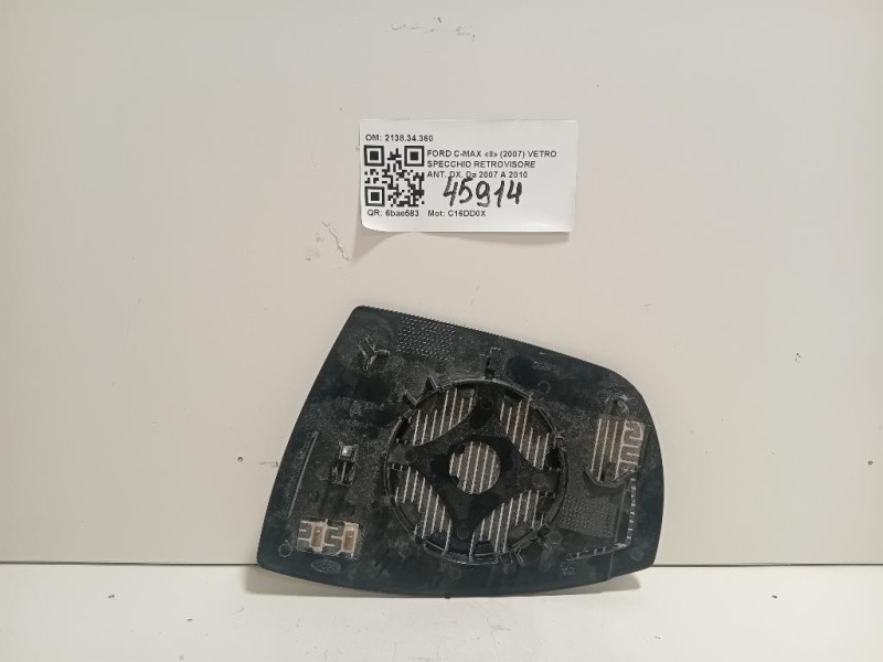 Vetro Specchio Retrovisore ANT DX 213834360 Ford C-max II 2007
