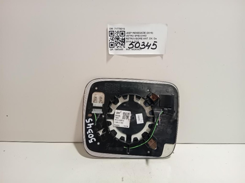 Vetro Specchio Retrovisore ANT DX 71778010 Jeep Renegade 2015