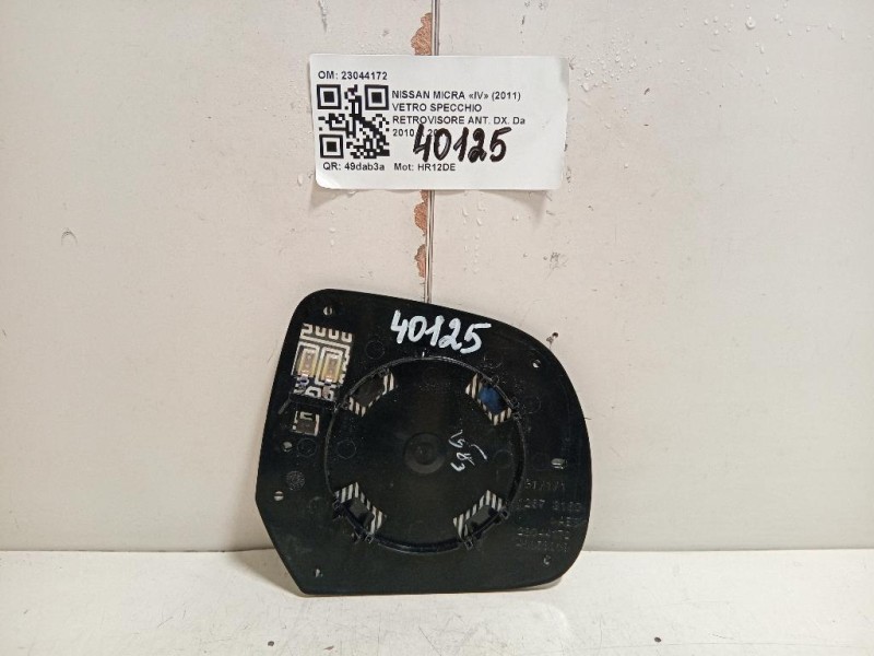 Vetro Specchio Retrovisore ANT DX 23044172 Nissan Micra IV 2011