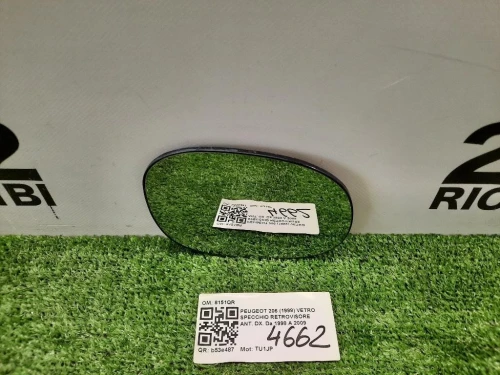 Vetro Specchio Retrovisore ANT DX 8151QR Peugeot 206 1999