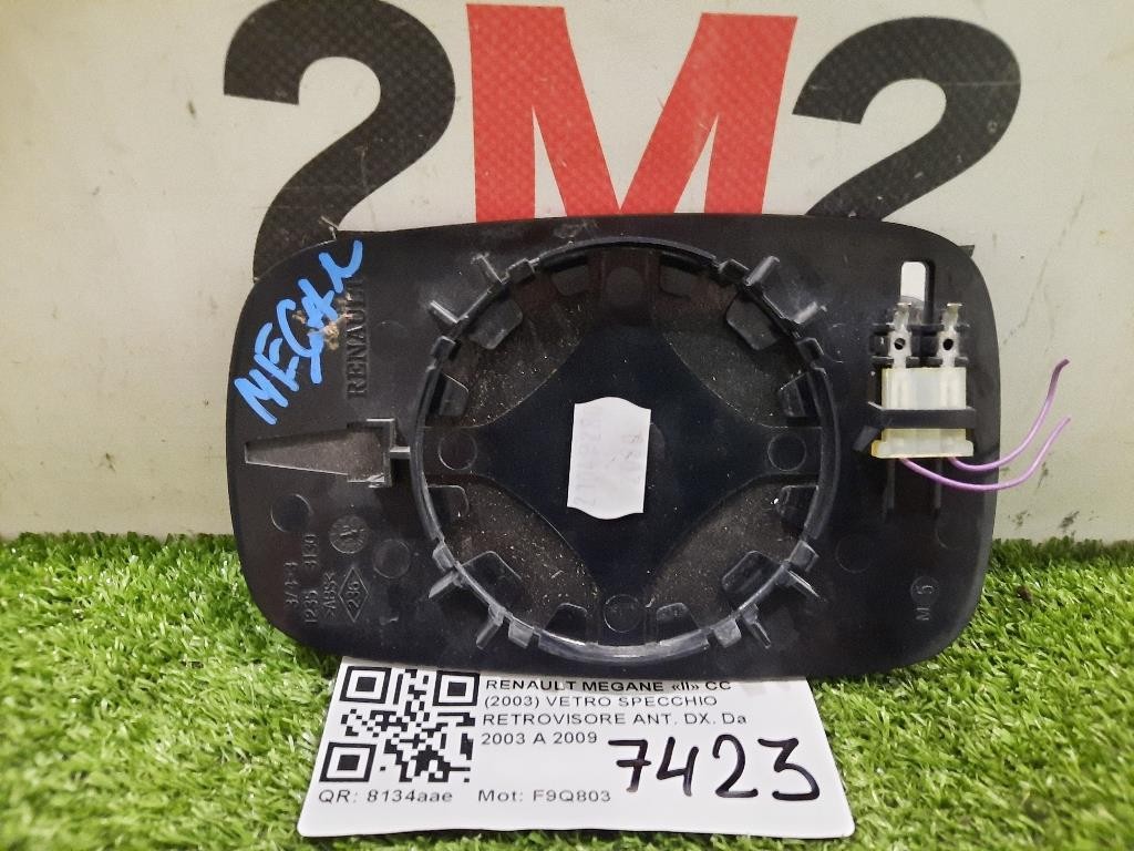 Vetro Specchio Retrovisore ANT DX 12353130 Renault Megane II CC 2003