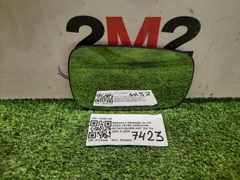 Vetro Specchio Retrovisore ANT DX 12353130 Renault Megane II CC 2003