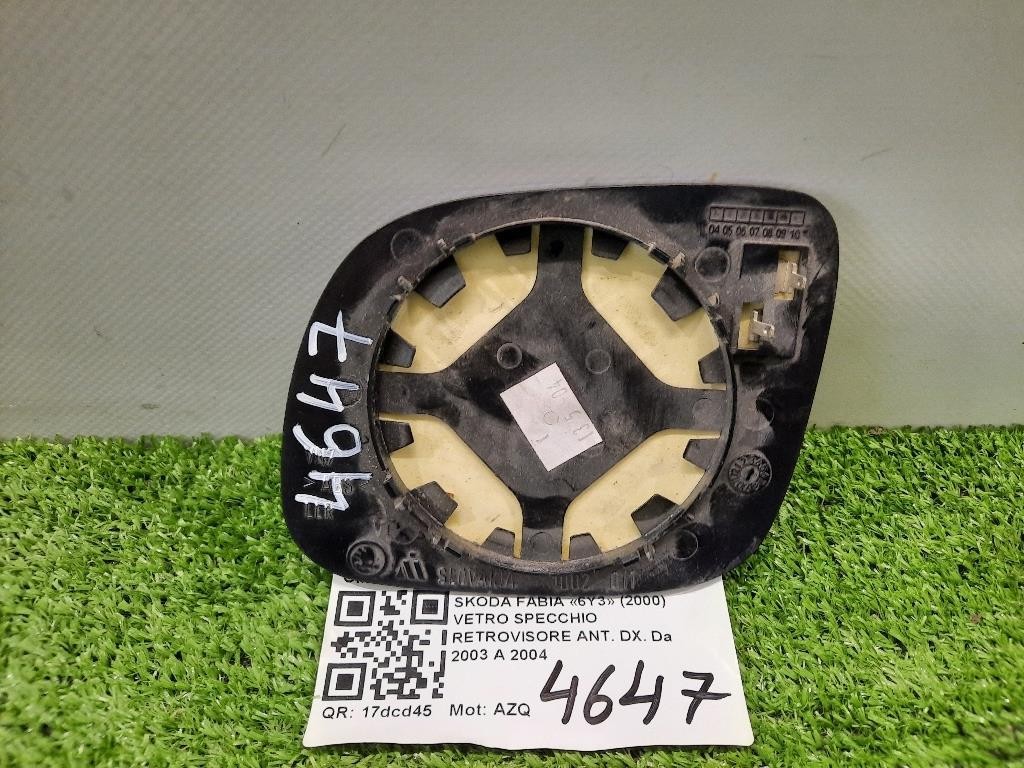 Vetro Specchio Retrovisore ANT DX 6Y1857522 Skoda Fabia 6Y3 2000