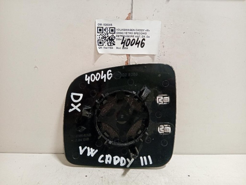 Vetro Specchio Retrovisore ANT DX 026305 Volkswagen Caddy III 2004