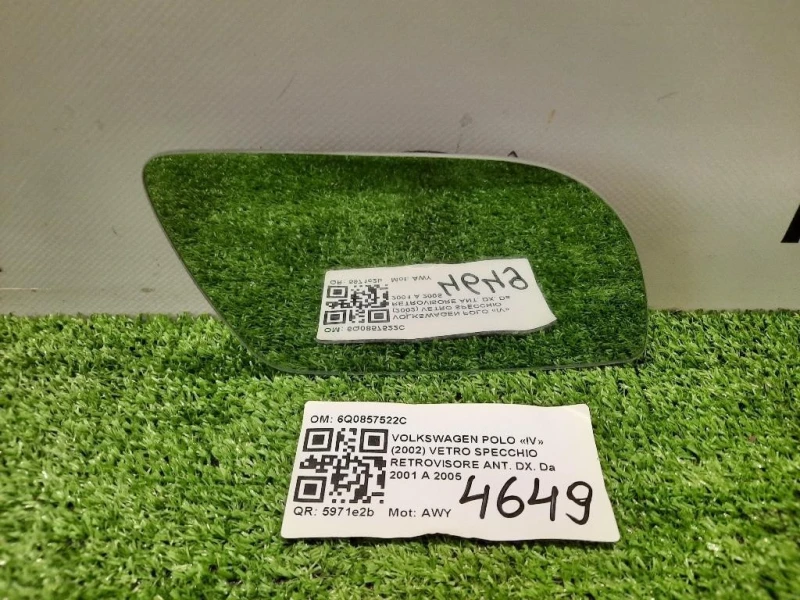 Vetro Specchio Retrovisore ANT DX 6Q0857522C Volkswagen POLO IV 2002