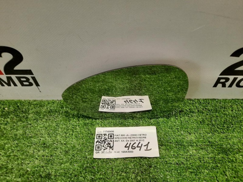 Vetro Specchio Retrovisore ANT SX 71740498 Fiat 500 II 2008