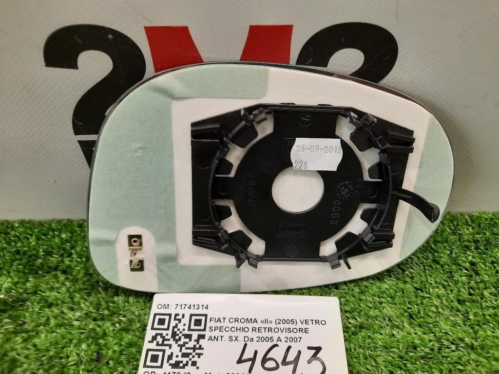 Vetro Specchio Retrovisore ANT SX 71741314 Fiat Croma II 2005
