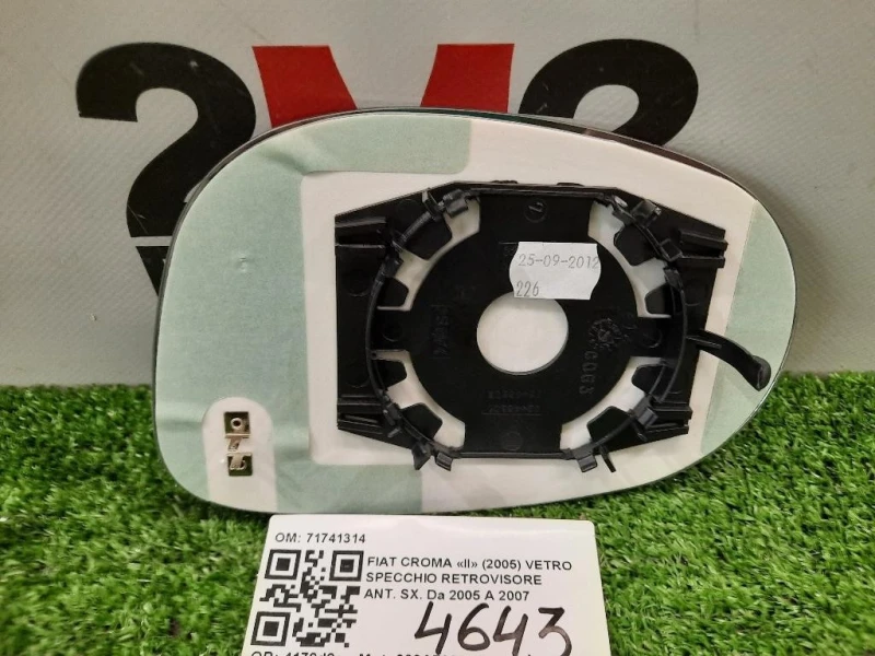 Vetro Specchio Retrovisore ANT SX 71741314 Fiat Croma II 2005
