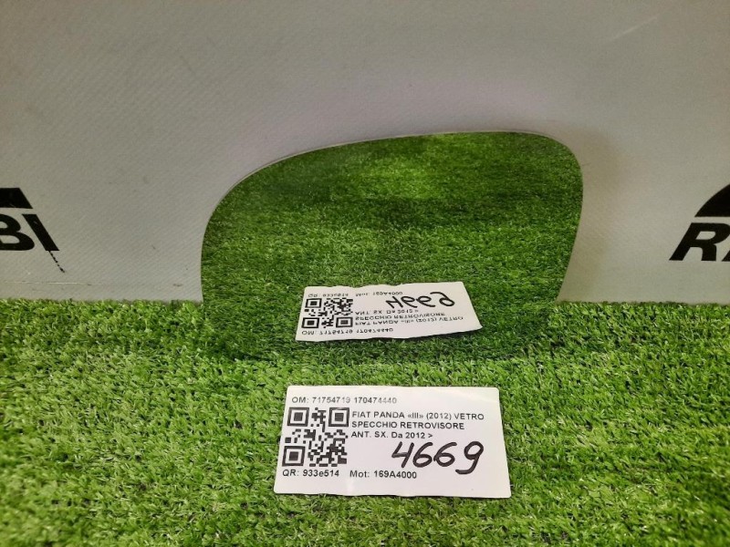 Vetro Specchio Retrovisore ANT SX 71754719 170474440 Fiat Panda III 2012