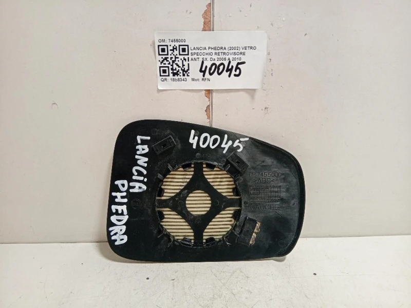 Vetro Specchio Retrovisore ANT SX 7455000 Lancia Phedra 2002