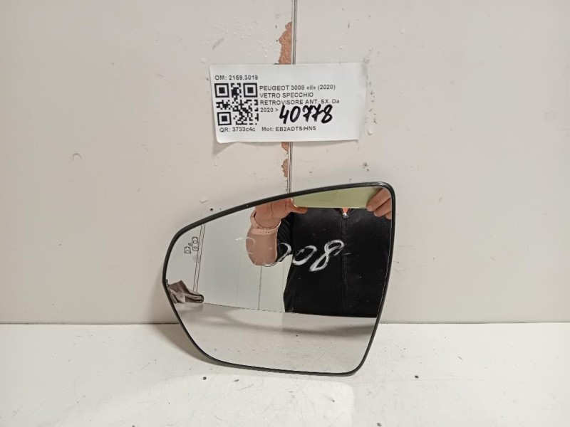 Vetro Specchio Retrovisore ANT SX 21593019 Peugeot 3008 II 2020