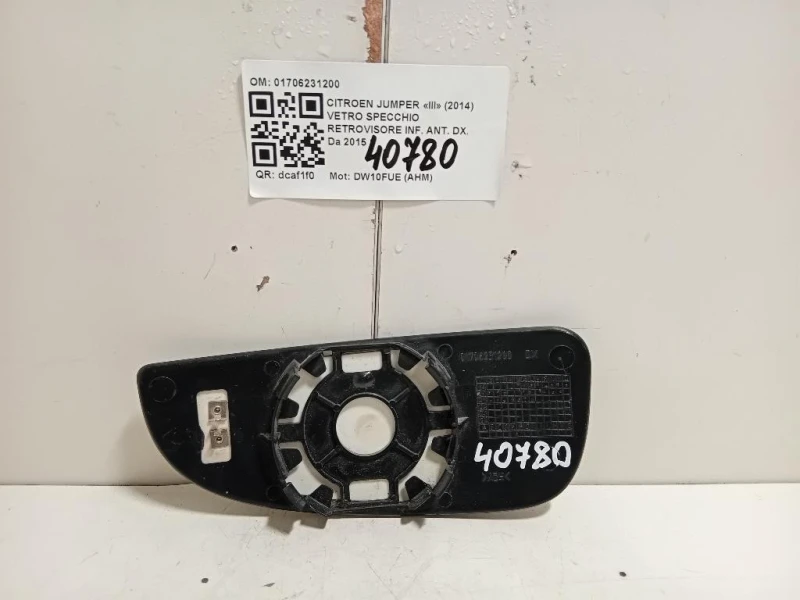 Vetro Specchio Retrovisore INF ANT DX 01706231200 Citroen Jumper III 2014
