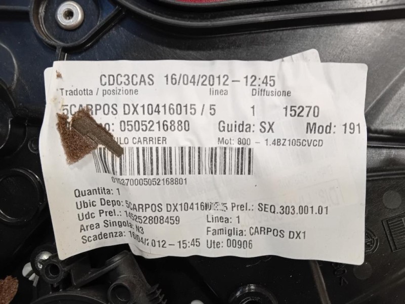 Porta POST DX 50509298 Alfa Romeo Giulietta 2010