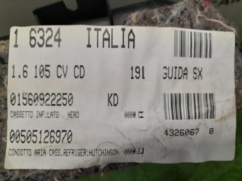 BOX Portaoggetti 01560922250 Alfa Romeo Giulietta 2010