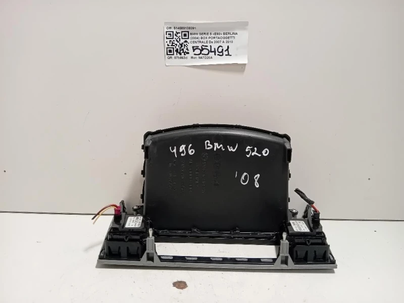 BOX Portaoggetti Centrale 514569139391 Bmw Serie 5 E60 Berlina 2004