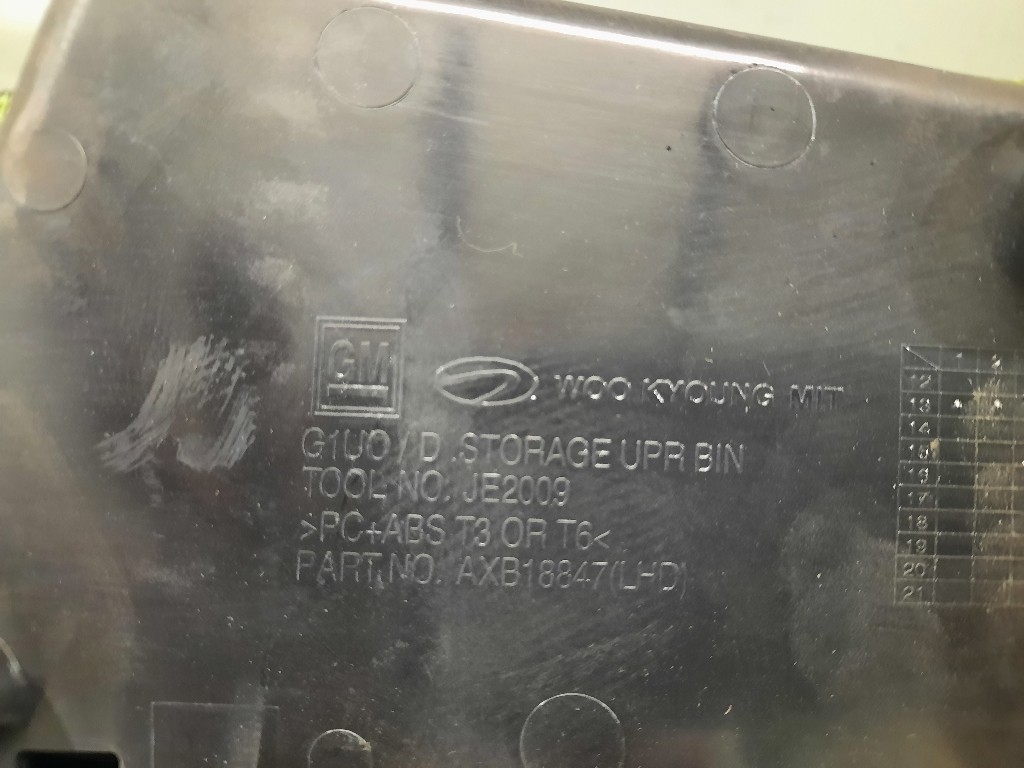 BOX Portaoggetti Completo 95365333 Opel Mokka 2013