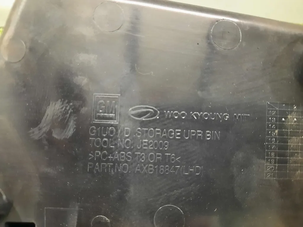 BOX Portaoggetti Completo 95365333 Opel Mokka 2013