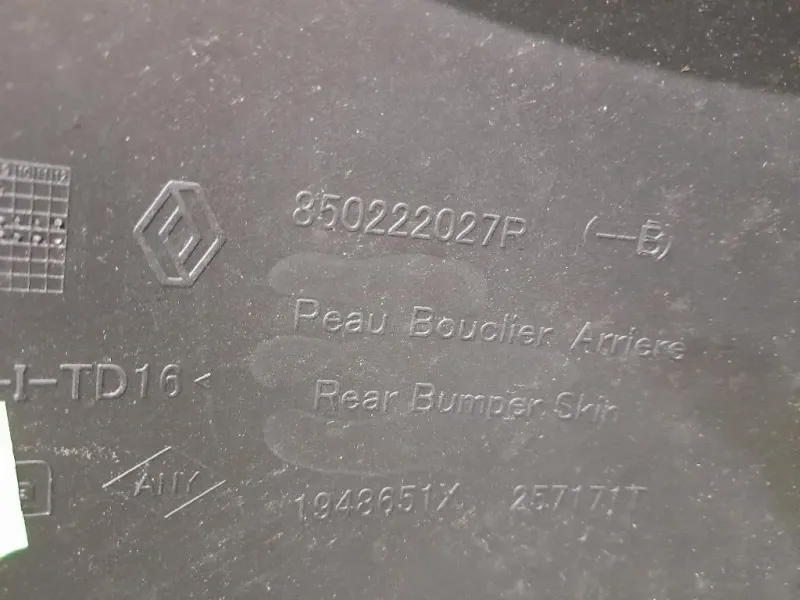 Paraurti POST SENZA ACCESSORI 850222027R Dacia Duster II 2018