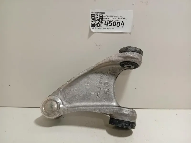 Braccio Oscillante ANT DX 0051776326 Alfa Romeo GT 2004