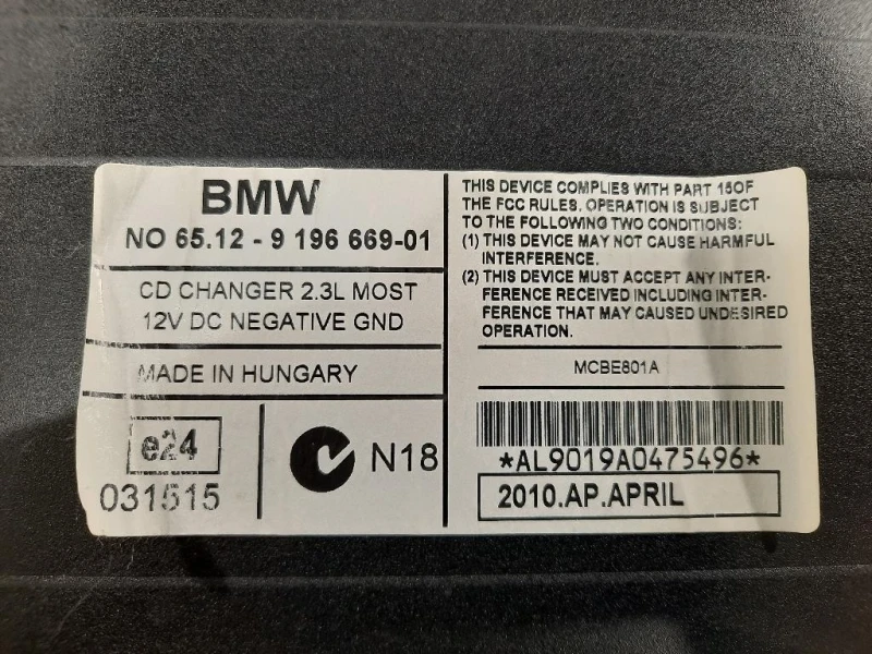 Caricatore CD 9196669-01 Bmw Serie 1 E87 Berlina 2005