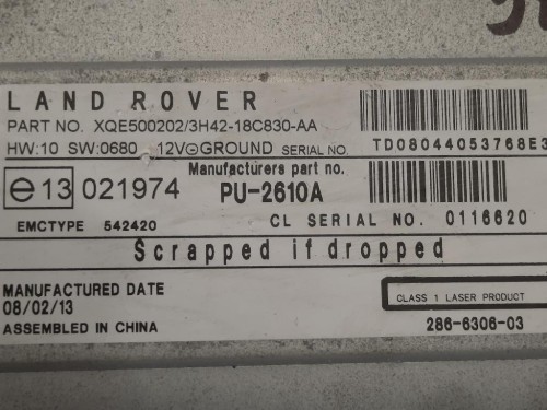 Caricatore CD 3H42-18C830-AA Land Rover Range Rover Sport I 2005