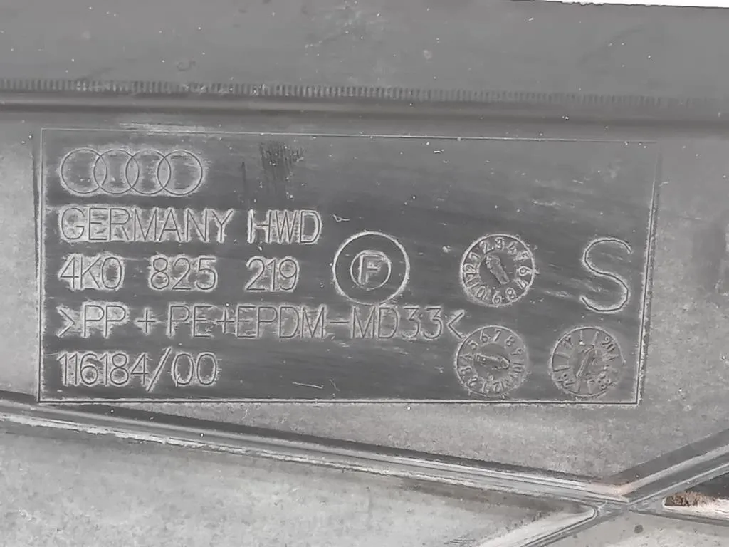 Carter Protezione Sottoscocca Posteriore 4K0 825 219 Audi A6 4a5c8 Avant 2018