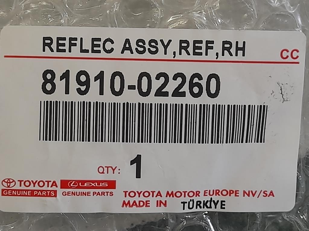 Catadiottro POST DX 81910-02260 Toyota Auris II 2015