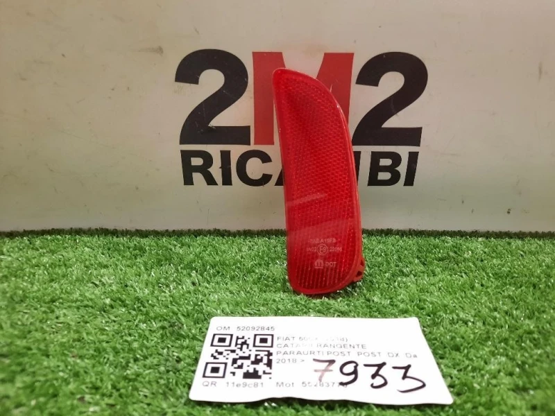 Catarifrangente Paraurti POST POST DX 52092845 Fiat 500X 2018