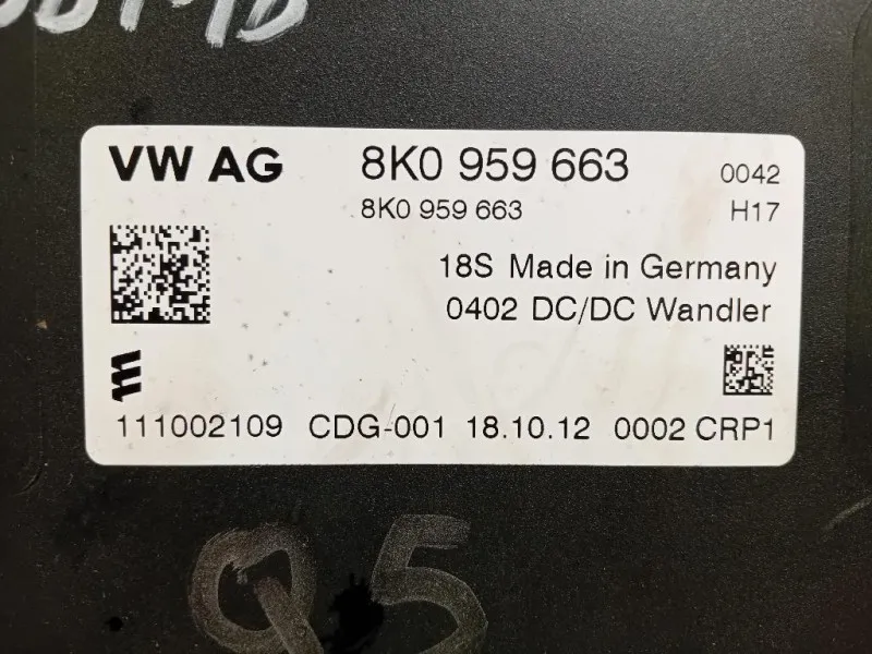 Centralina 8K0 959 CONVERTITORE DI TENSIONE Audi Q5 8RB 2012