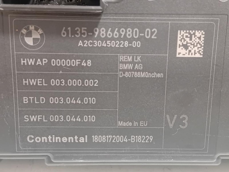 Centralina 6135 9866980-02 Bmw Serie 1 F20 Berlina 2015