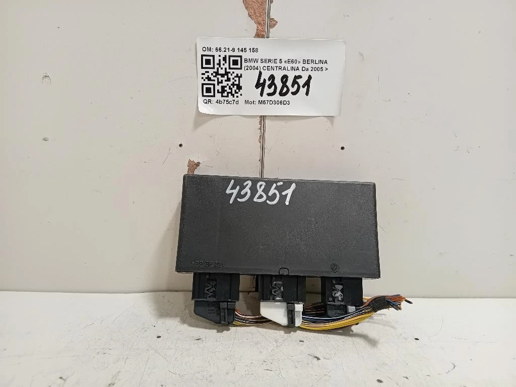 Centralina 66219145158 Bmw Serie 5 E60 Berlina 2004
