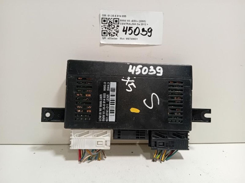 Centralina 6135-6 914 655 Bmw X5 E53 2000