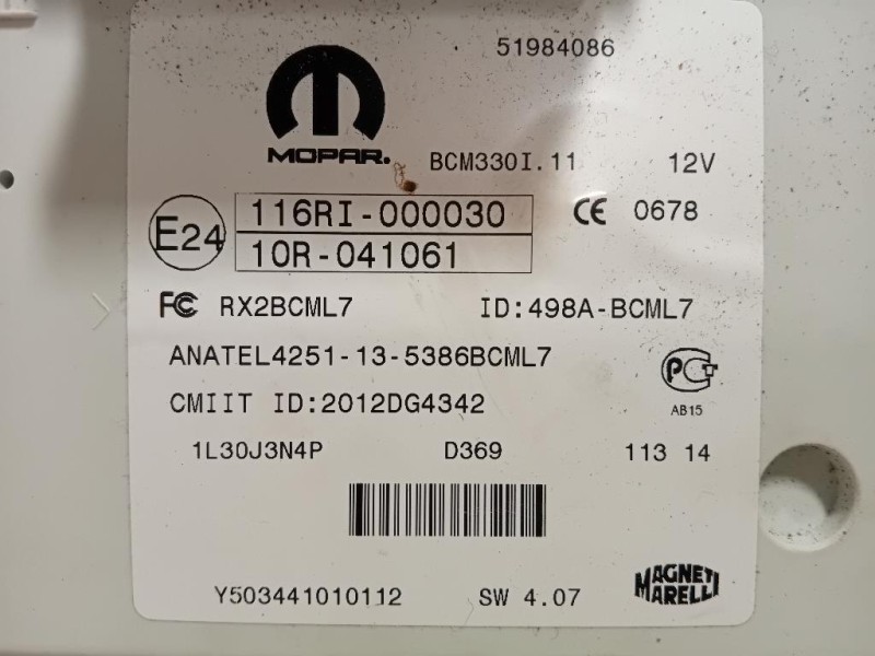 Centralina 51984086 Fiat 500L 2013